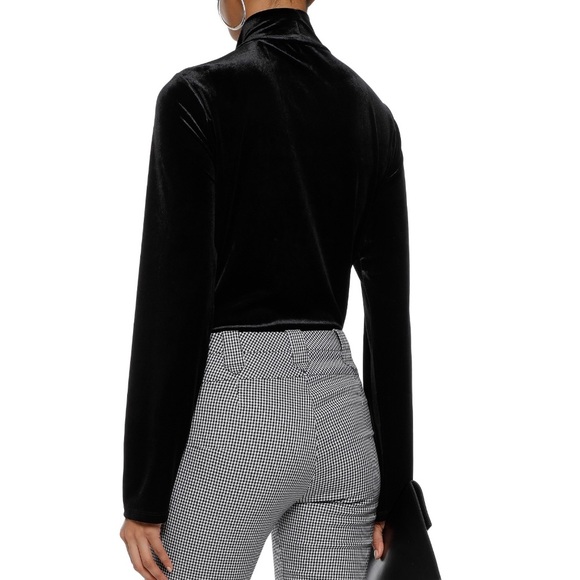 ELIE TAHARI DIDI VELVET KNIT BLACK BODYSUIT XL NWT - Picture 3 of 5